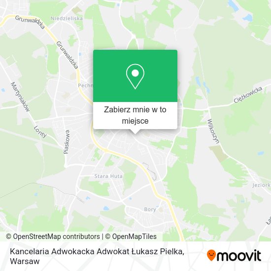 Mapa Kancelaria Adwokacka Adwokat Łukasz Pielka