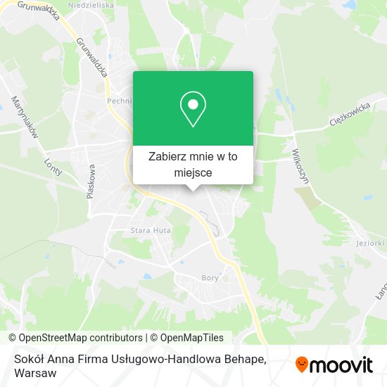 Mapa Sokół Anna Firma Usługowo-Handlowa Behape