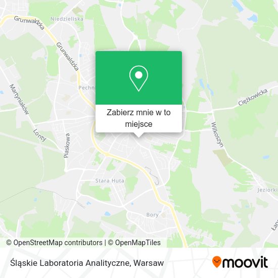 Mapa Śląskie Laboratoria Analityczne