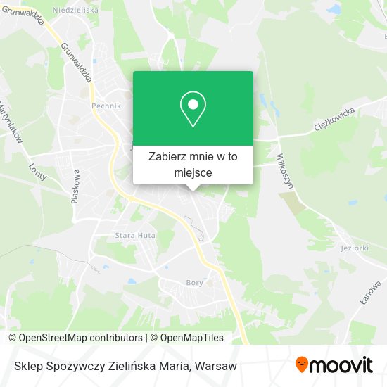 Mapa Sklep Spożywczy Zielińska Maria