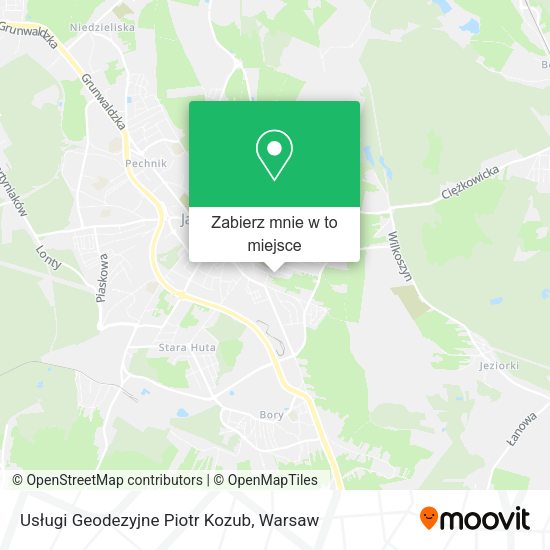 Mapa Usługi Geodezyjne Piotr Kozub