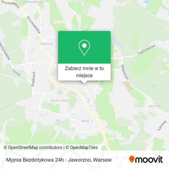 Mapa Myjnia Bezdotykowa 24h - Jaworzno