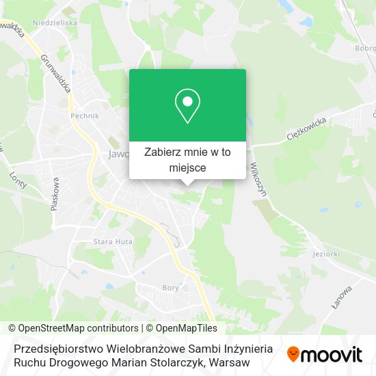 Mapa Przedsiębiorstwo Wielobranżowe Sambi Inżynieria Ruchu Drogowego Marian Stolarczyk