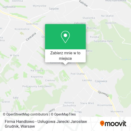 Mapa Firma Handlowo - Usługowa Jarecki Jarosław Grudnik