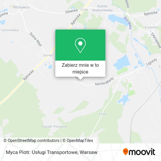 Mapa Myca Piotr. Usługi Transportowe