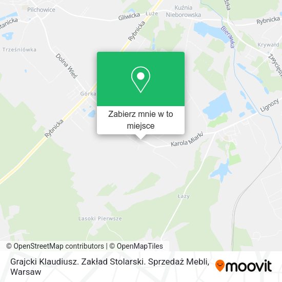 Mapa Grajcki Klaudiusz. Zakład Stolarski. Sprzedaż Mebli