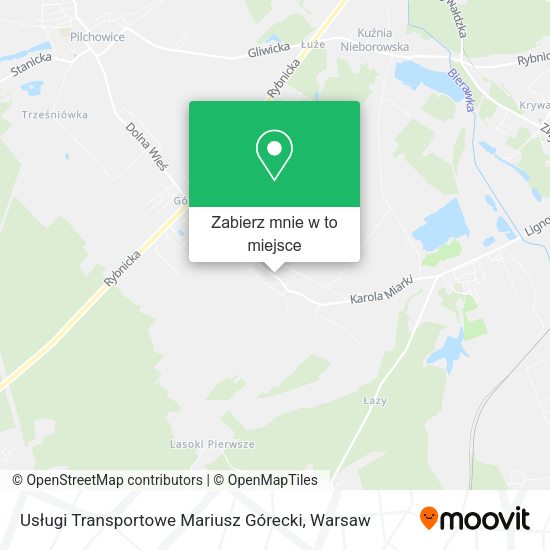 Mapa Usługi Transportowe Mariusz Górecki