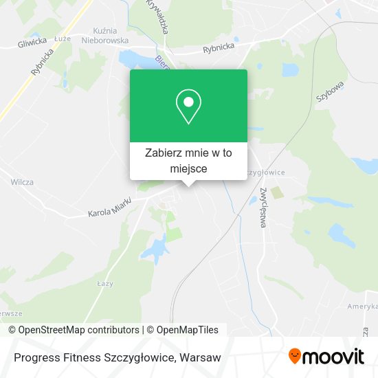 Mapa Progress Fitness Szczygłowice