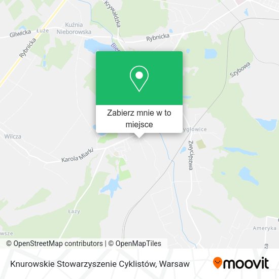 Mapa Knurowskie Stowarzyszenie Cyklistów