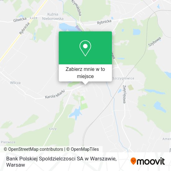 Mapa Bank Polskiej Spoldzielczosci SA w Warszawie