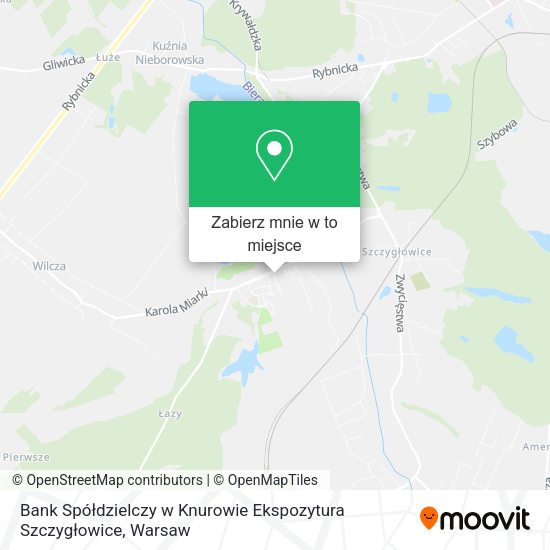 Mapa Bank Spółdzielczy w Knurowie Ekspozytura Szczygłowice