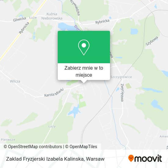 Mapa Zaklad Fryzjerski Izabela Kalinska