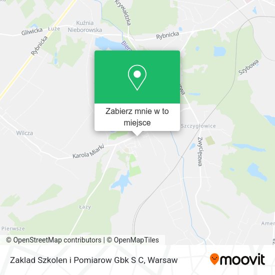 Mapa Zaklad Szkolen i Pomiarow Gbk S C