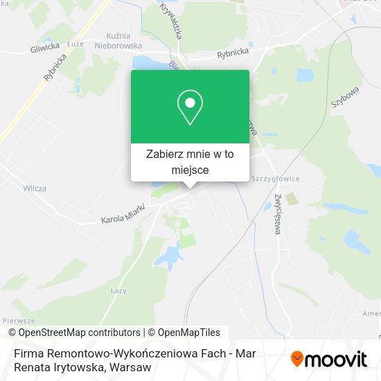 Mapa Firma Remontowo-Wykończeniowa Fach - Mar Renata Irytowska