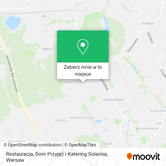 Mapa Restauracja, Dom Przyjęć i Katering Solarnia