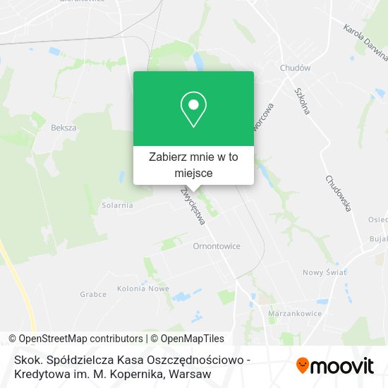 Mapa Skok. Spółdzielcza Kasa Oszczędnościowo - Kredytowa im. M. Kopernika