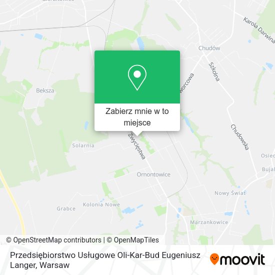 Mapa Przedsiębiorstwo Usługowe Oli-Kar-Bud Eugeniusz Langer