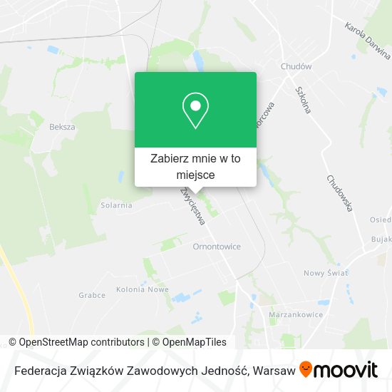 Mapa Federacja Związków Zawodowych Jedność