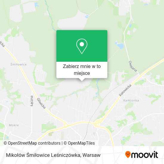 Mapa Mikołów Śmiłowice Leśniczówka