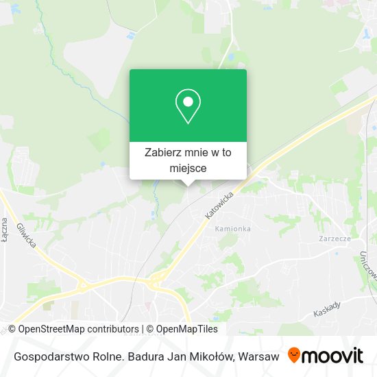 Mapa Gospodarstwo Rolne. Badura Jan Mikołów