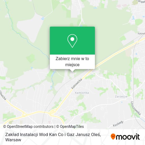 Mapa Zakład Instalacji Wod Kan Co i Gaz Janusz Oleś