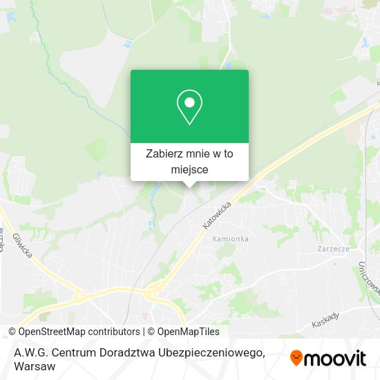 Mapa A.W.G. Centrum Doradztwa Ubezpieczeniowego