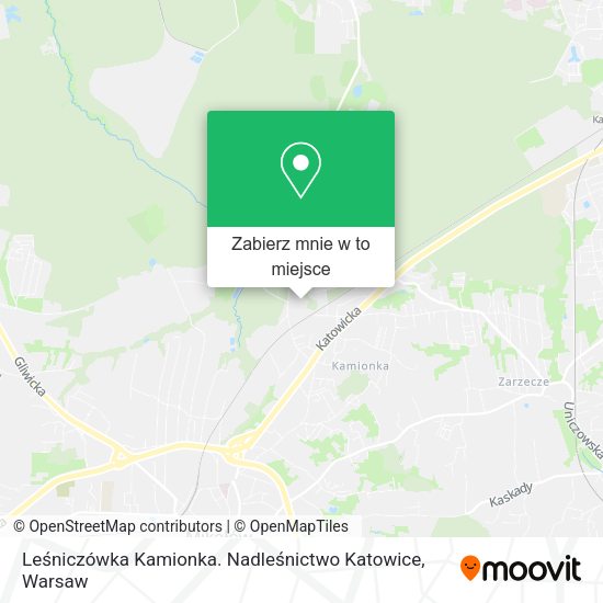 Mapa Leśniczówka Kamionka. Nadleśnictwo Katowice