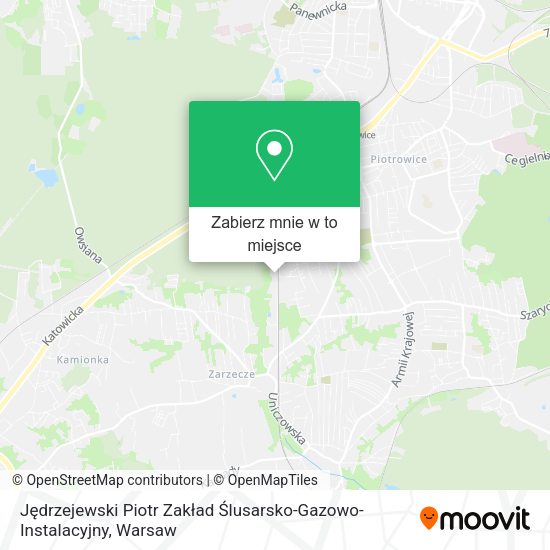 Mapa Jędrzejewski Piotr Zakład Ślusarsko-Gazowo-Instalacyjny