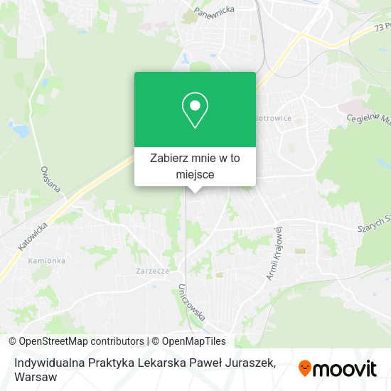 Mapa Indywidualna Praktyka Lekarska Paweł Juraszek