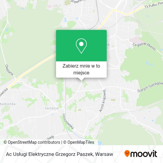 Mapa Ac Usługi Elektryczne Grzegorz Paszek