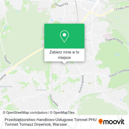 Mapa Przedsiębiorstwo Handlowo-Usługowe Tomnet PHU Tomnet Tomasz Drewniok