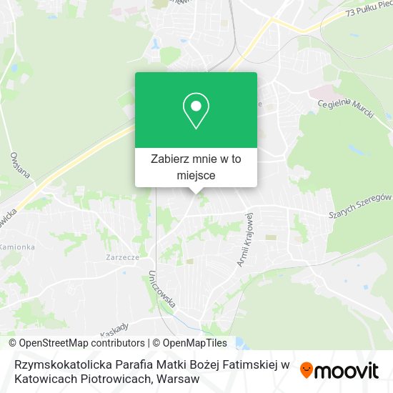 Mapa Rzymskokatolicka Parafia Matki Bożej Fatimskiej w Katowicach Piotrowicach