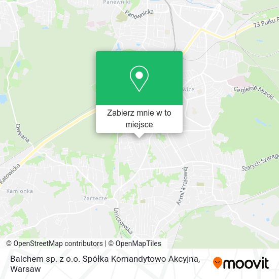 Mapa Balchem sp. z o.o. Spółka Komandytowo Akcyjna