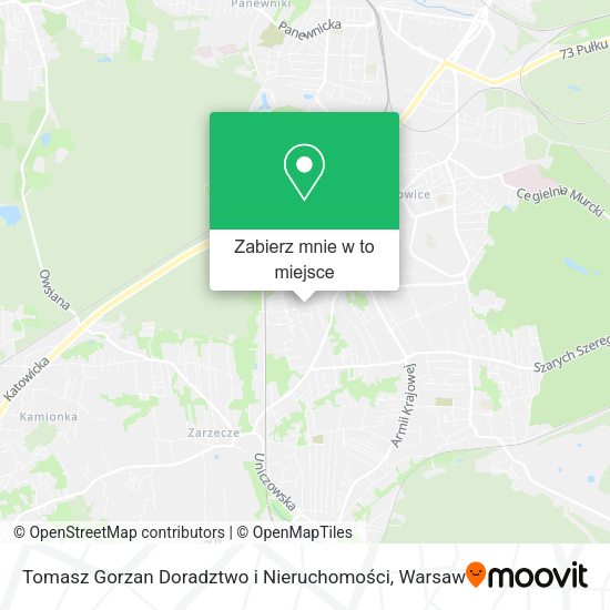 Mapa Tomasz Gorzan Doradztwo i Nieruchomości