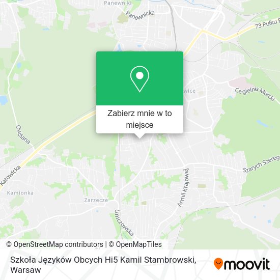 Mapa Szkoła Języków Obcych Hi5 Kamil Stambrowski