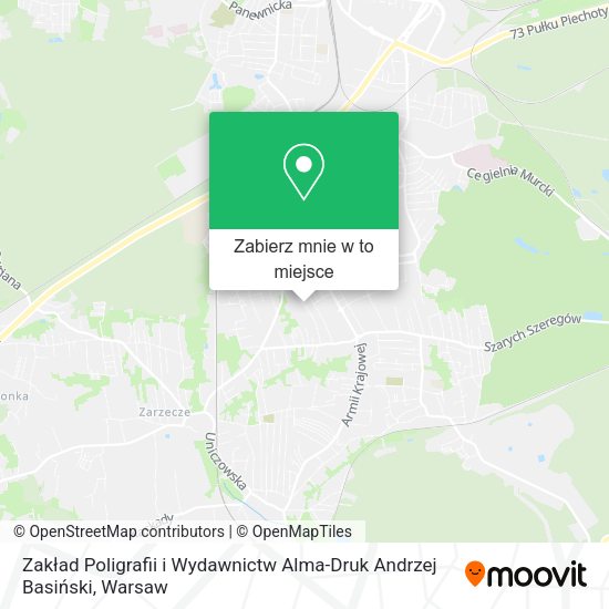 Mapa Zakład Poligrafii i Wydawnictw Alma-Druk Andrzej Basiński