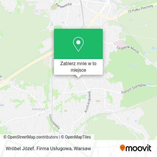 Mapa Wróbel Józef. Firma Usługowa