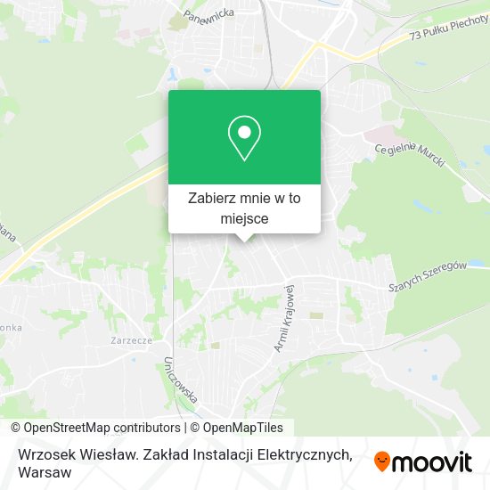 Mapa Wrzosek Wiesław. Zakład Instalacji Elektrycznych