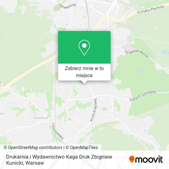 Mapa Drukarnia i Wydawnictwo Kaga Druk Zbigniew Kunicki