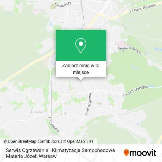 Mapa Serwis Ogrzewanie i Klimatyzacja Samochodowa Materla Józef