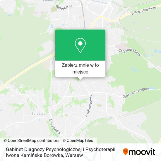 Mapa Gabinet Diagnozy Psychologicznej i Psychoterapii Iwona Kamińska Borówka