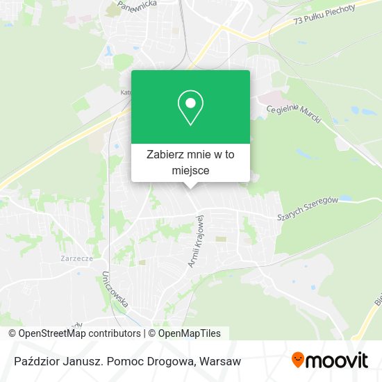 Mapa Paździor Janusz. Pomoc Drogowa