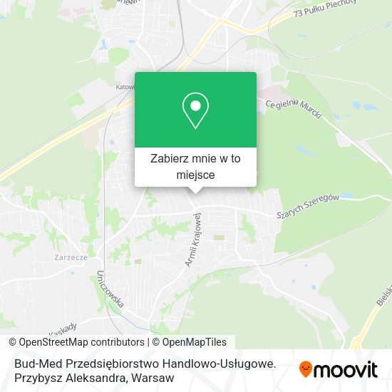 Mapa Bud-Med Przedsiębiorstwo Handlowo-Usługowe. Przybysz Aleksandra