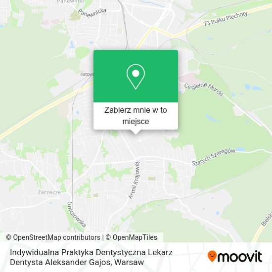 Mapa Indywidualna Praktyka Dentystyczna Lekarz Dentysta Aleksander Gajos