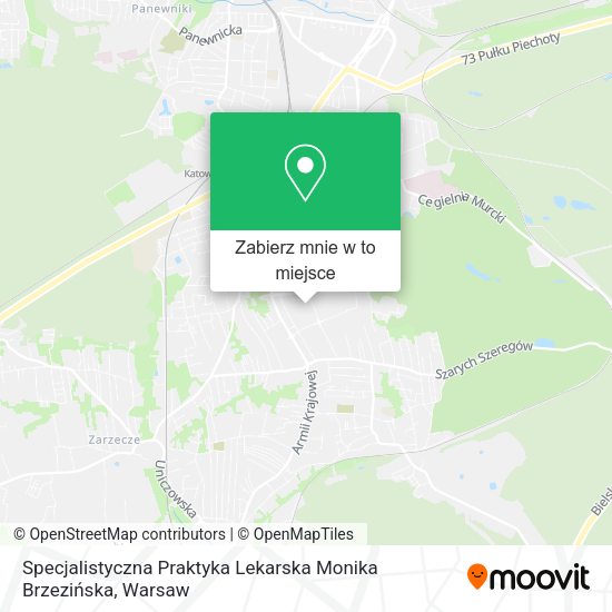 Mapa Specjalistyczna Praktyka Lekarska Monika Brzezińska