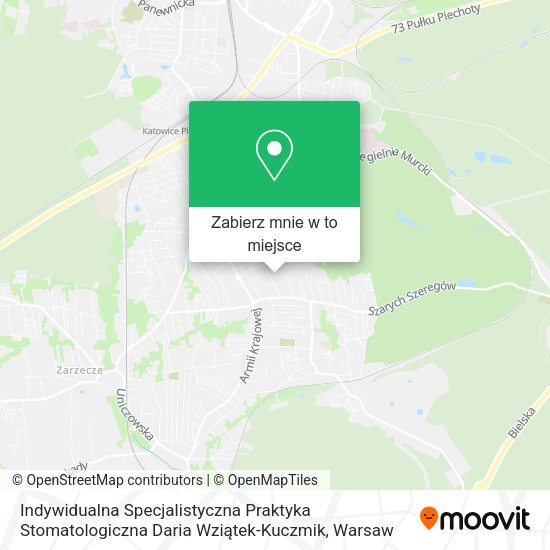 Mapa Indywidualna Specjalistyczna Praktyka Stomatologiczna Daria Wziątek-Kuczmik