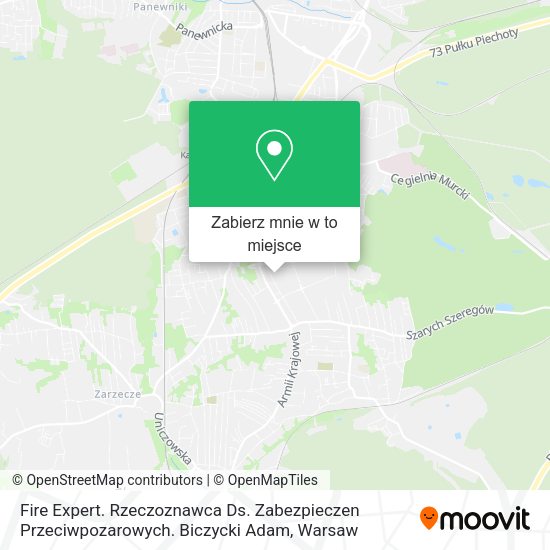 Mapa Fire Expert. Rzeczoznawca Ds. Zabezpieczen Przeciwpozarowych. Biczycki Adam