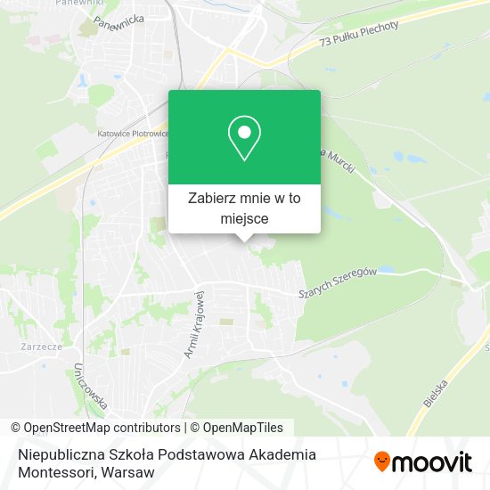 Mapa Niepubliczna Szkoła Podstawowa Akademia Montessori