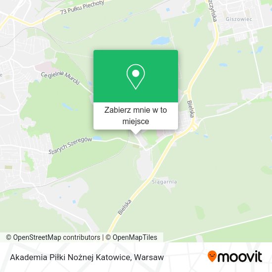 Mapa Akademia Piłki Nożnej Katowice