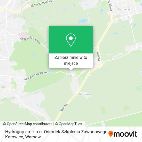 Mapa Hydrogop sp. z o.o. Ośrodek Szkolenia Zawodowego Katowice